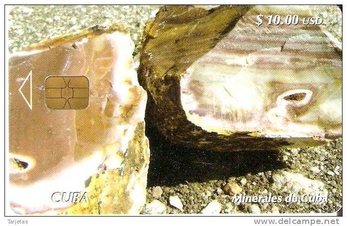 TARJETA DE CUBA DEL MINERAL AGATA DE RUINAS - Otros & Sin Clasificación