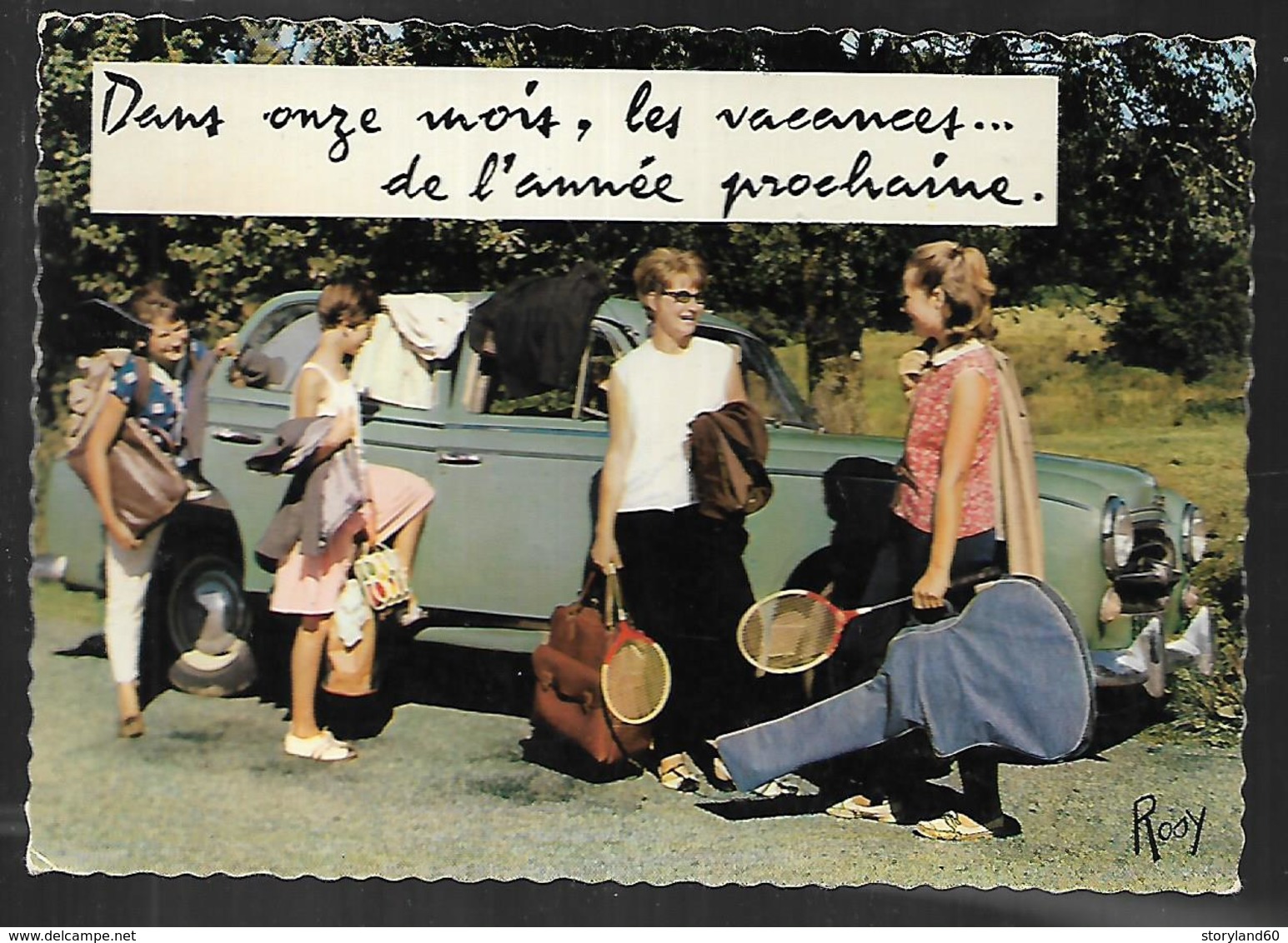 Cpm St003921 Humoristique 403 Peugeot  En Vacances - Passenger Cars