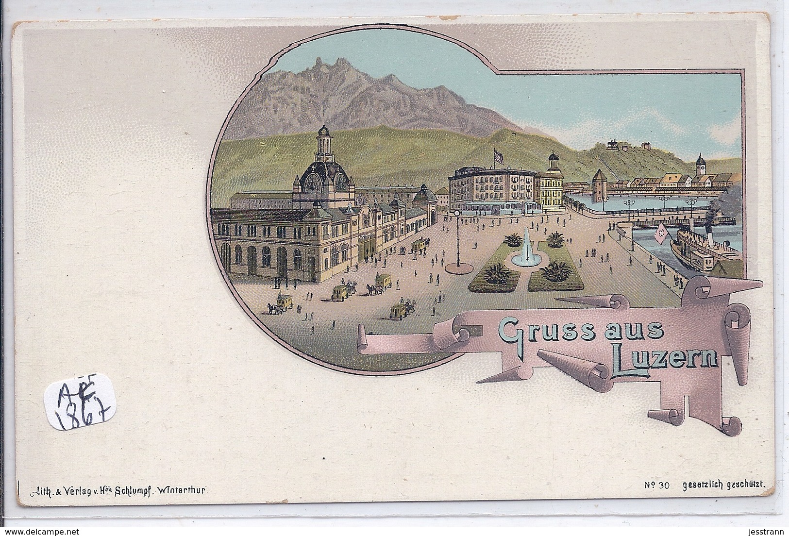 LU- LUZERN- GRUSS AUS LUZERN- RARE LITHO - Lucerne