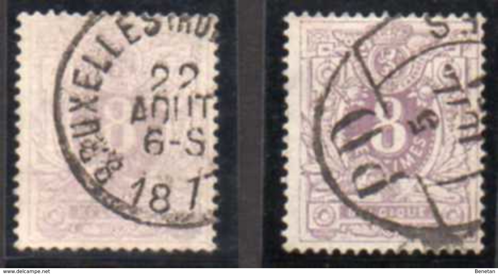 Belgium Yv# 29 & 29a // Sc#31 Two Used Copies - Oblitérés