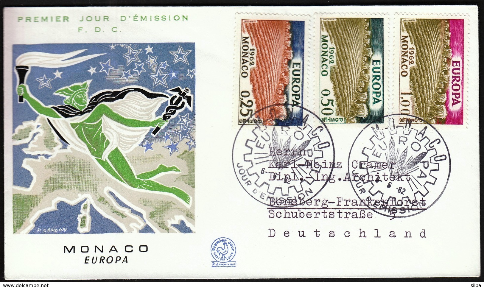 Monaco 1962 / Europa CEPT / FDC - 1962