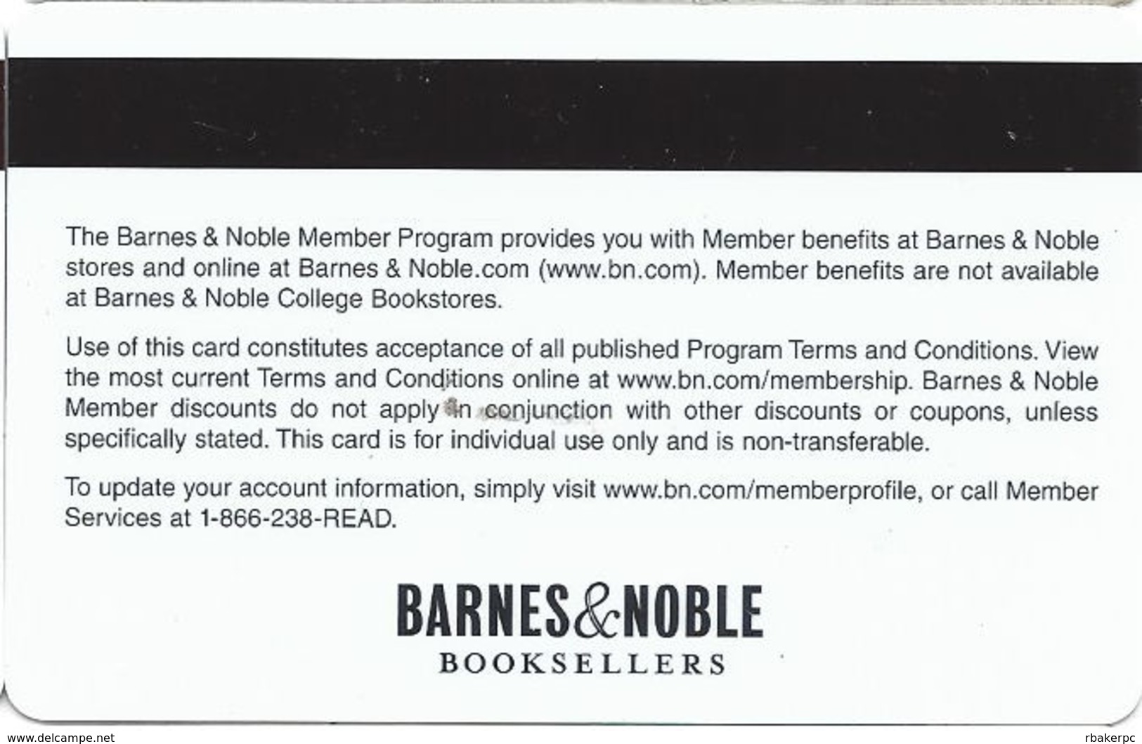 Barnes & Noble - Customer Loyalty Card - Other & Unclassified