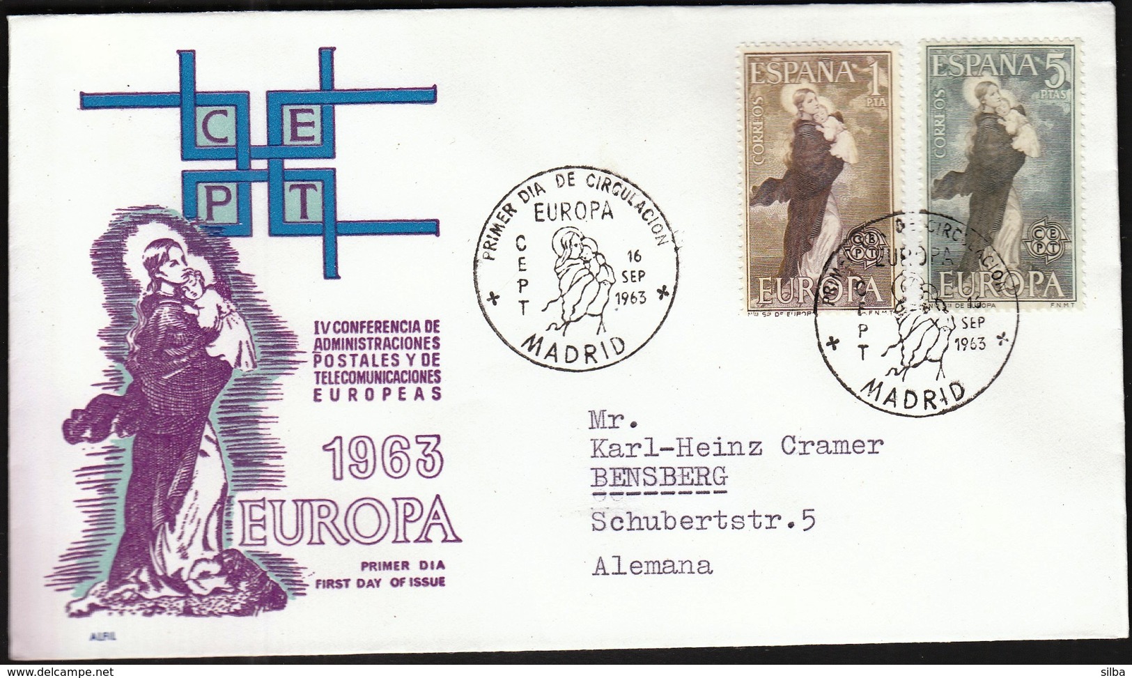 Spain Madrid 1963 / Europa CEPT / FDC - 1963