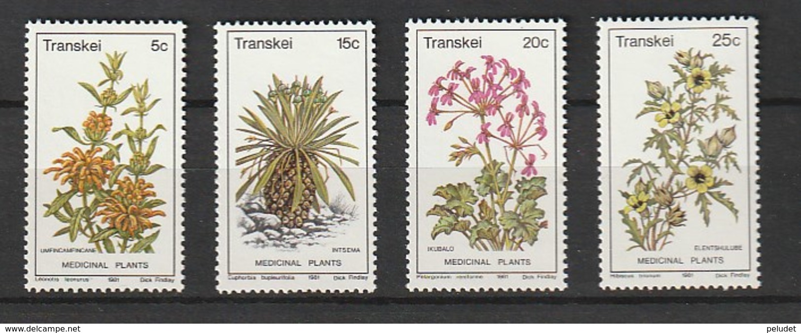 Transkei 1981, Medical Plants 4v ** Mi 88-91, Sn 32-35, Yt 88-91, Sg 88-91 - Transkei