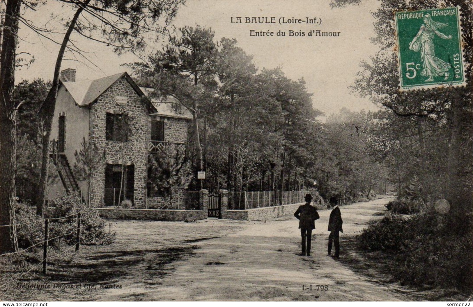 CPA 44 LA BAULE (Loire-Inf) Entrée Du Bois D'Amour - La Baule-Escoublac