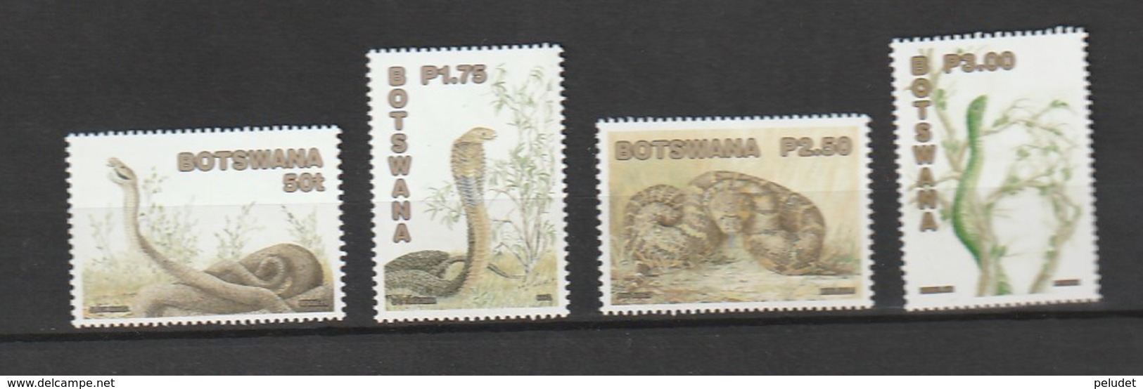 Bostwana 2002, Snakes 4v Mnh - Botswana (1966-...)