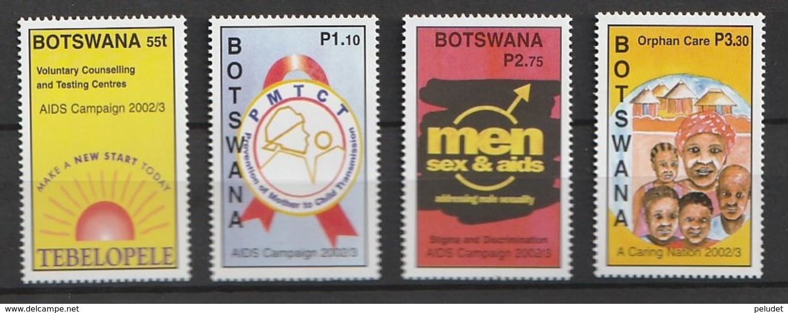 Bostwana 2002, AIDS Campaign 4v Mnh - Botswana (1966-...)
