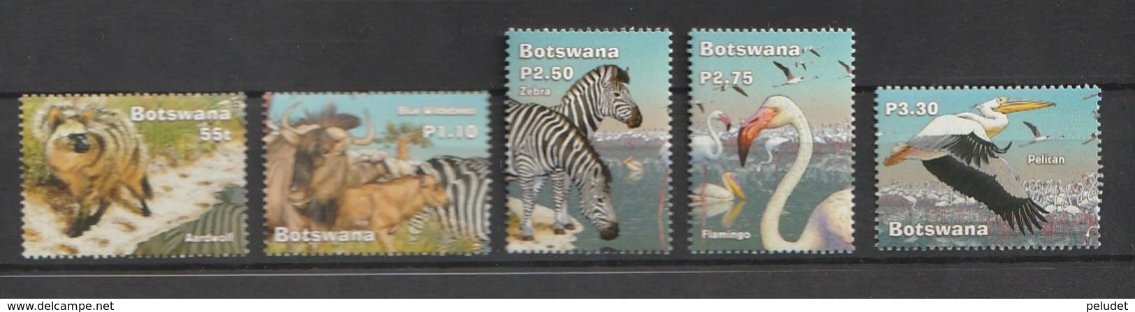 Bostwana 2002, Wetlands 5v ** Mi 766-70, Sn 761-65, Yt 902-06, Sg 994-98 - Botswana (1966-...)