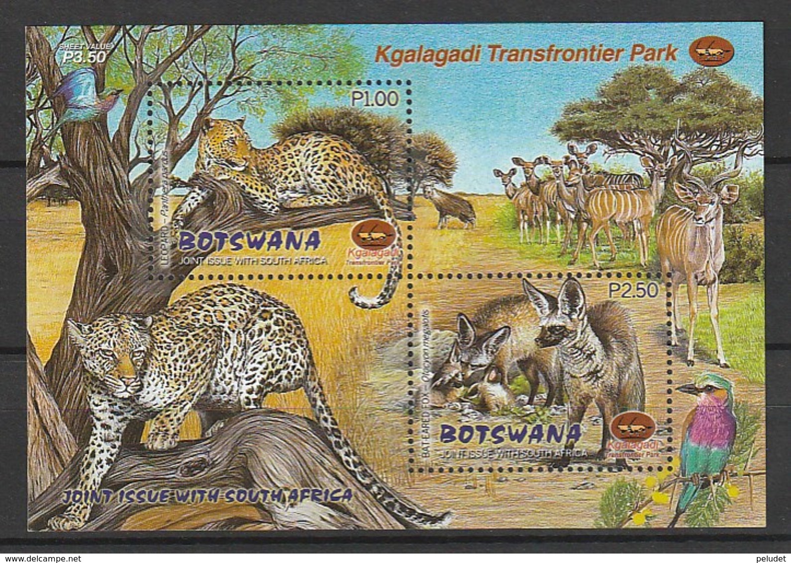 Bostwana 2001, Kgalagadi Park S/s Mnh - Botswana (1966-...)