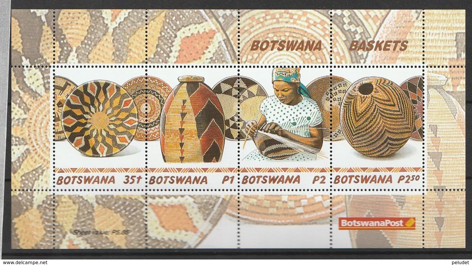 Bostwana 2001, Handicrafts S/s Mnh - Botswana (1966-...)