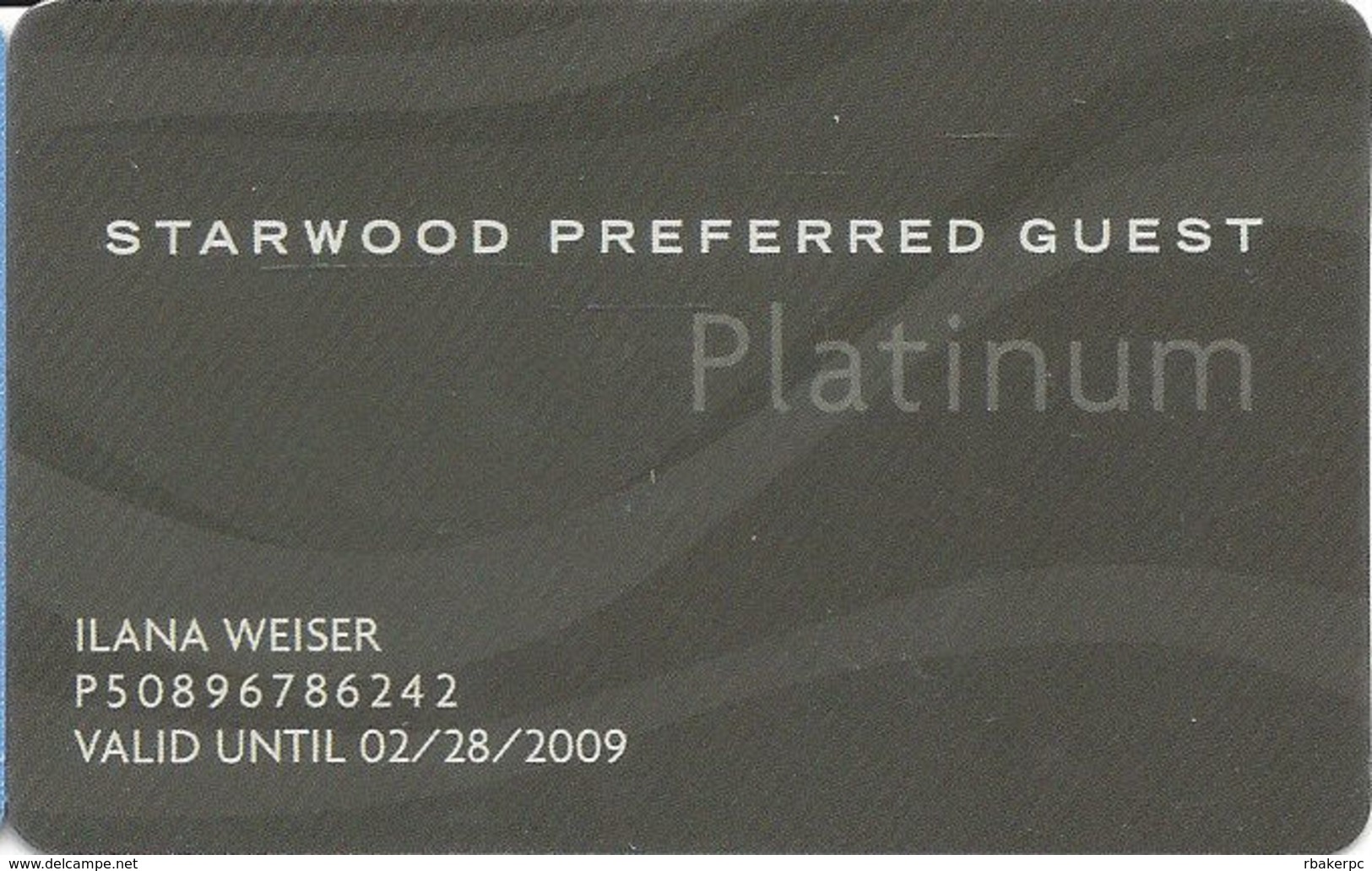 Starwood Preferred Guest Platinum Card - Other & Unclassified