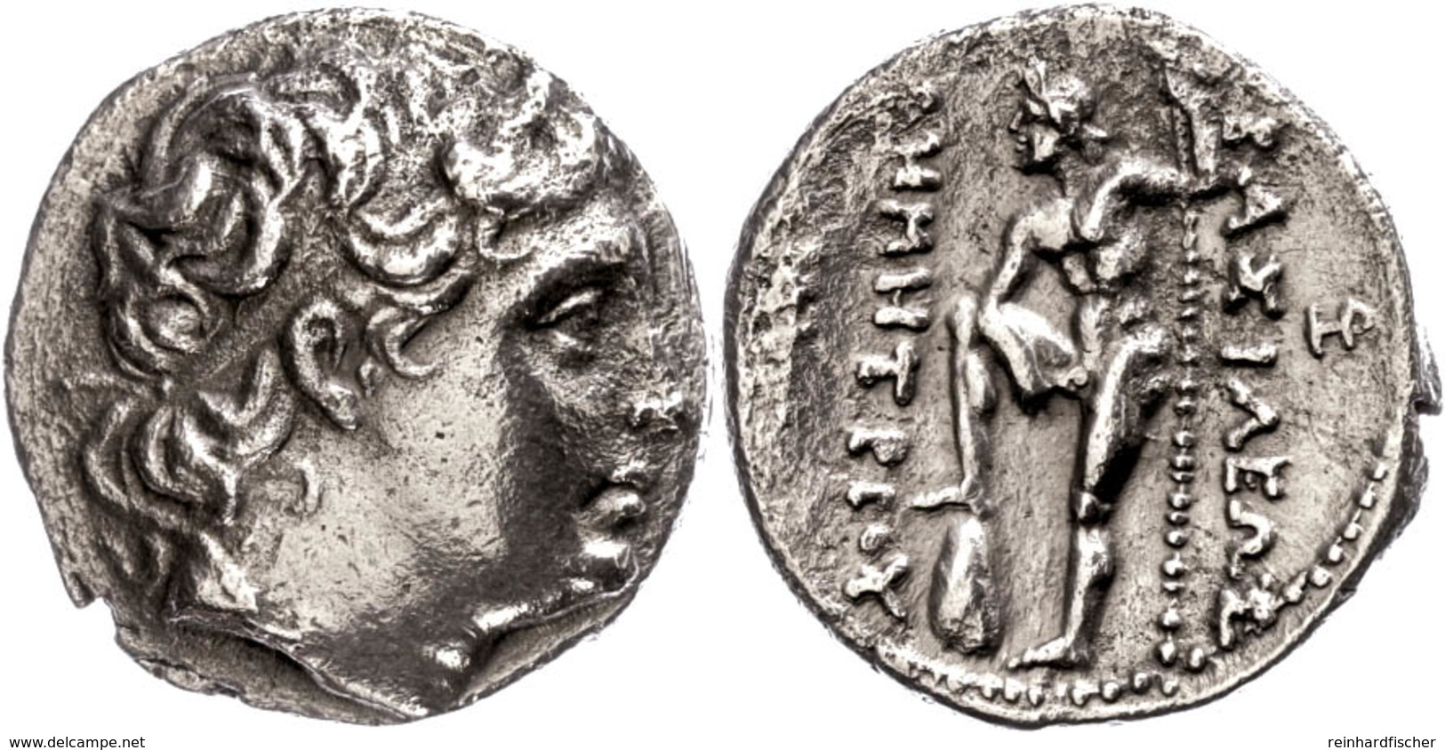 4 Pella, Tetradrachme (16,15g), 289-288 V. Chr., Demetrius Poliorketes. Av:  Kopf Nach Rechts Mit Diadem. Rev: Poseidon  - Sonstige & Ohne Zuordnung