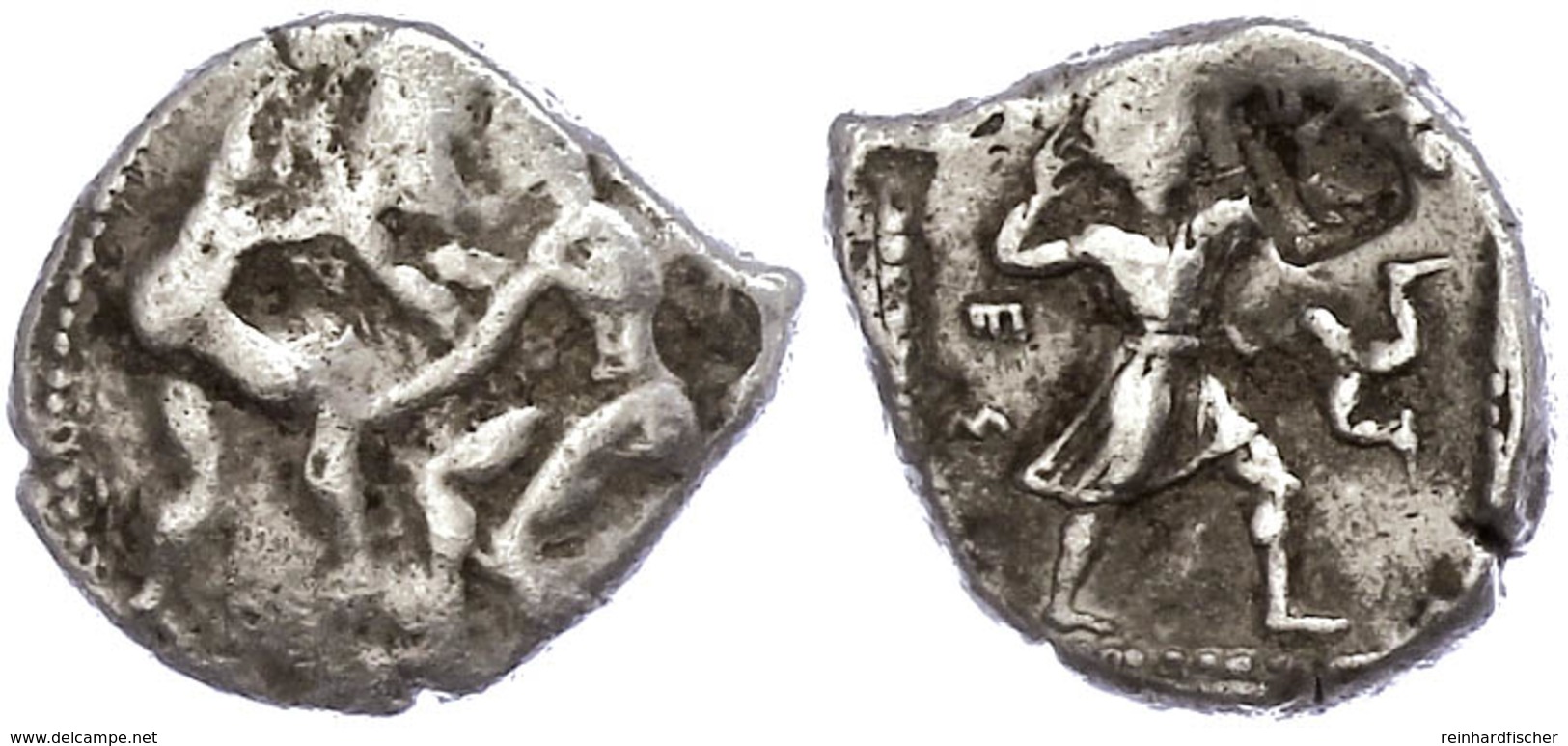 28 Aspendos, Stater (10,89g), Ca. 420-400 V. Chr. Av: Zwei Ringer. Rev: Schleuderer Nach Rechts, Rechts Triskele Und Geg - Autres & Non Classés