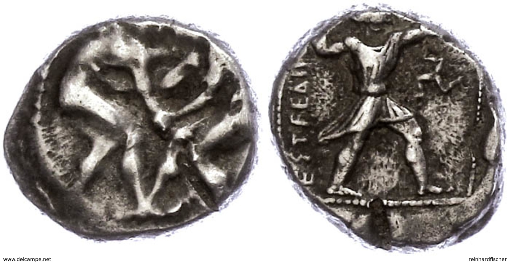 29 Aspendos, Stater (10,84g), Ca. 4./3. Jhd V. Chr. Av: Zwei Ringer. Rev: Schleuderer Nach Rechts, Rechts Triskele, Link - Altri & Non Classificati