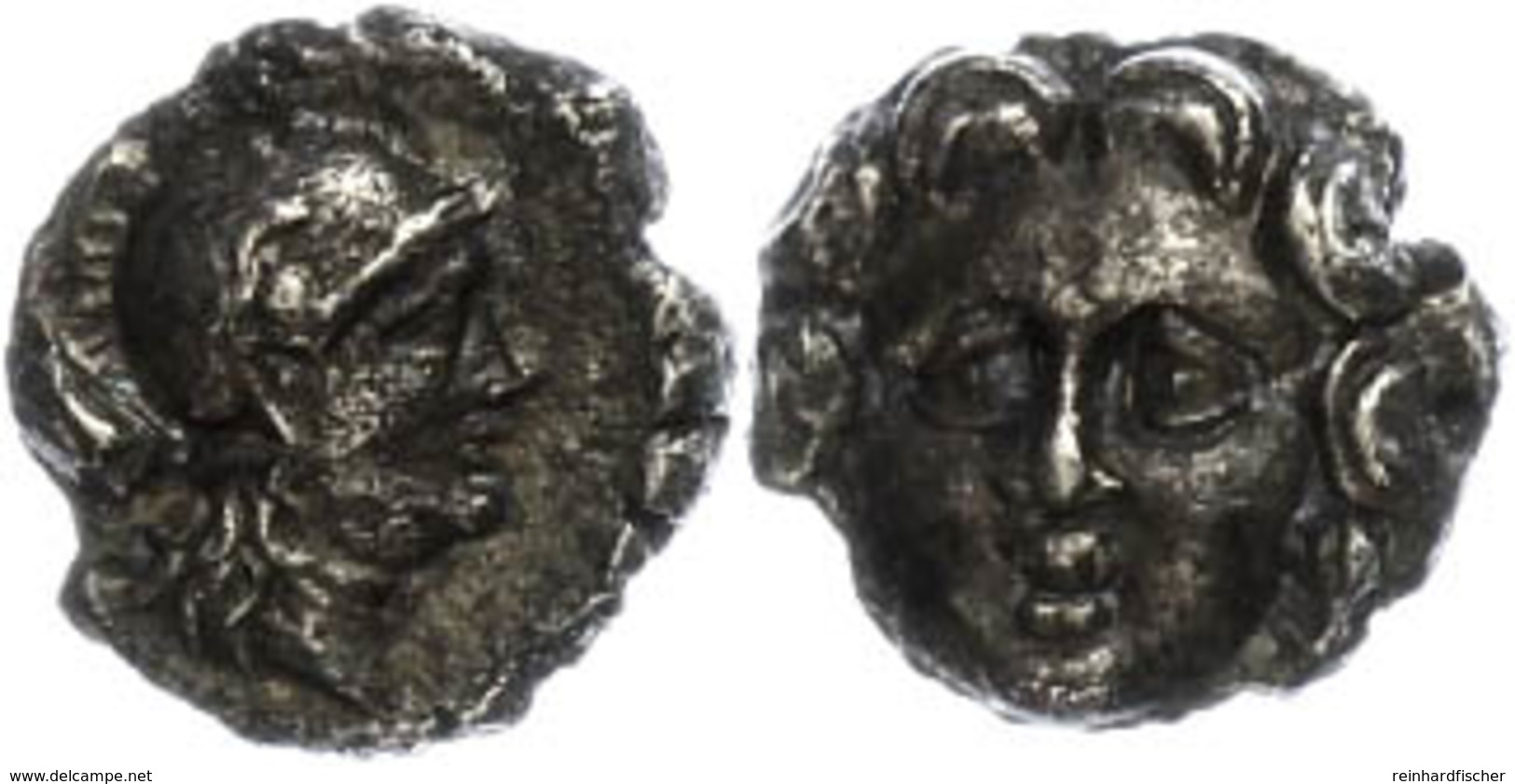 34 Selge, Obol (0,83g), 300/190 V. Chr.. Av: Gorgoneion. Rev: Athenakopf. SNG Von Aulock 5278, Vz.  Vz - Altri & Non Classificati