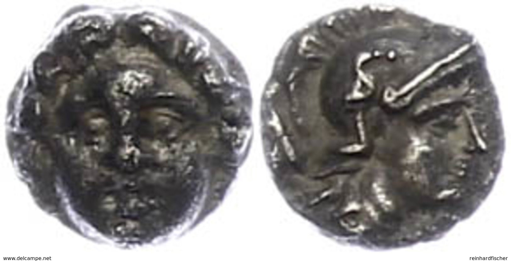 36 Selge, Obol (0,87g), Ca. 300-190 V. Chr. Av: Gorgoneion. Rev: Athenakopf Nach Rechts, Dahinter Astragalos. SNG Von Au - Other & Unclassified