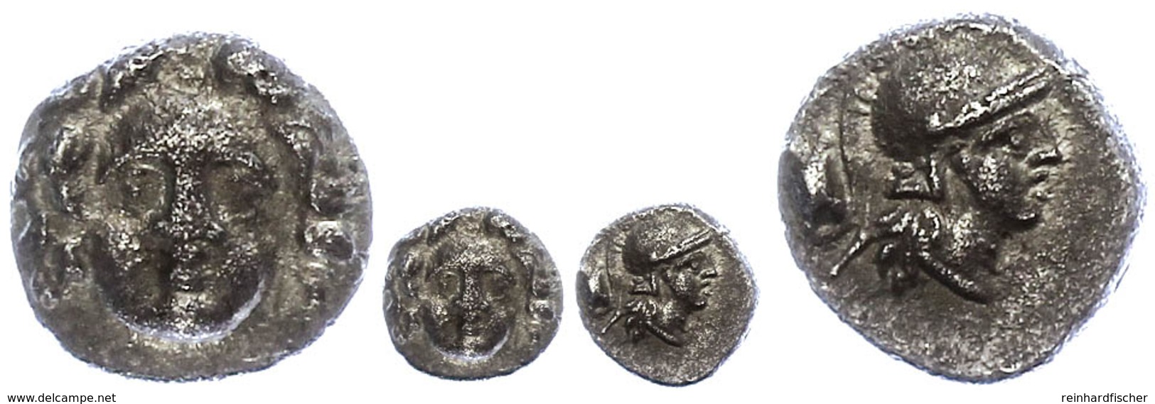 37 Selge, Obol (0,88g), Ca. 300-190 V. Chr. Av: Gorgoneion. Rev: Athenakopf Nach Rechts, Dahinter Astragalos. SNG Von Au - Other & Unclassified