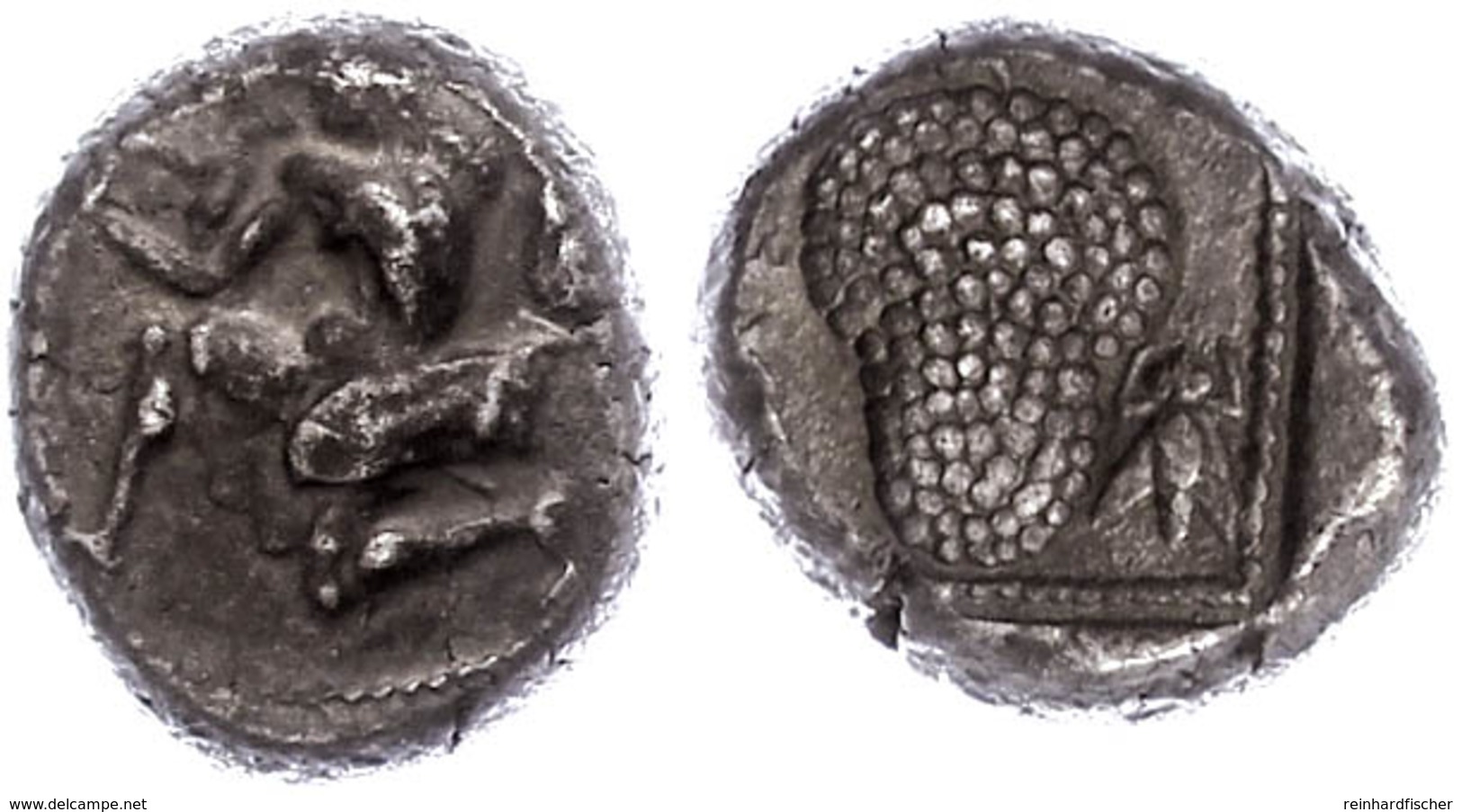 55 Soloi, AR-Stater (10,32g), 425-400 V. Chr., Av: Kniende Amazone Mit Bogen, Rev: Weinrebe, Links Schrift, Rechts Biene - Autres & Non Classés