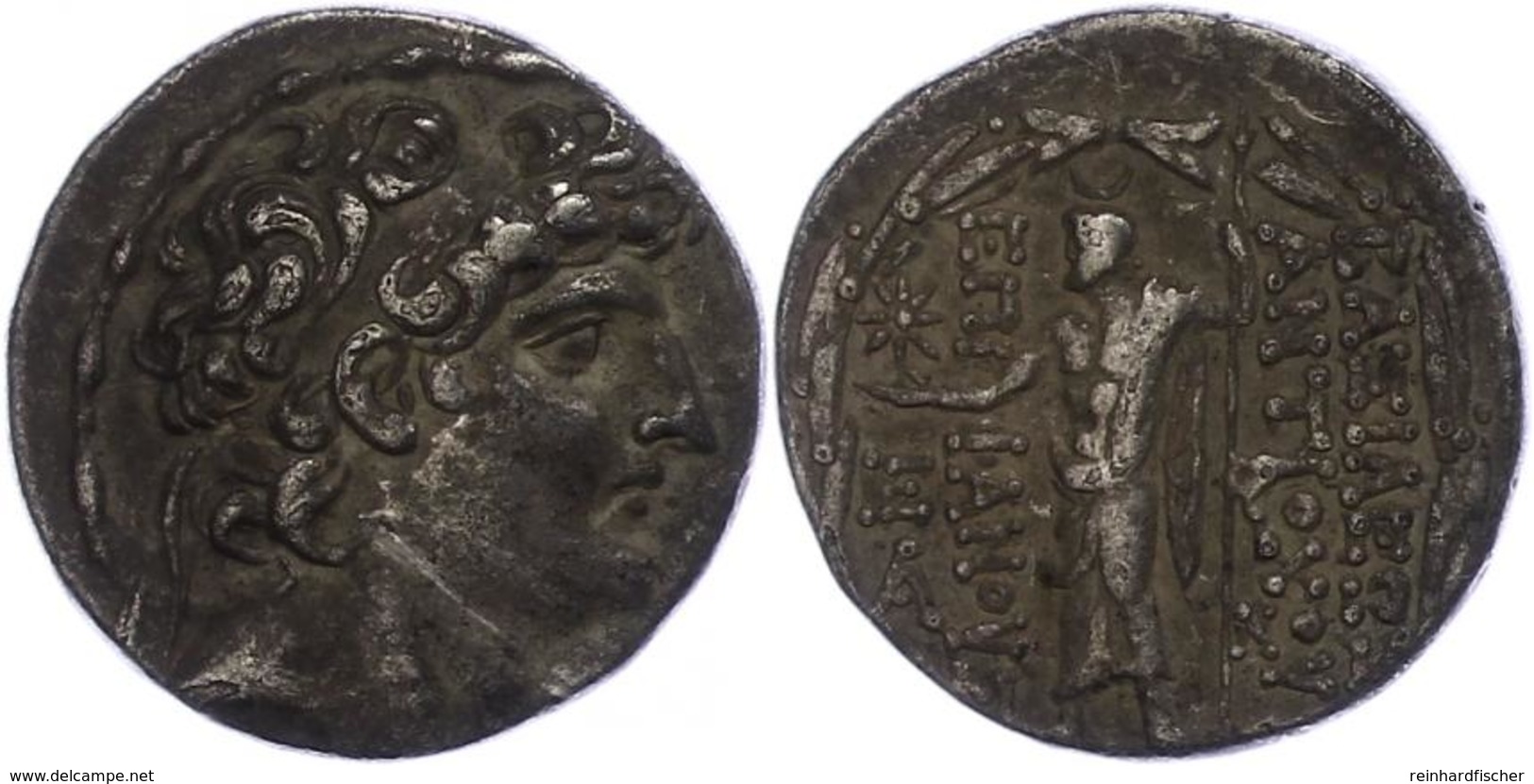 73 Antiochia Am Orontes, Tetradrachme (16,27g), Antiochos VIII., 121-113 V. Chr. Av: Kopf Nach Rechts. Rev: Stehender Ze - Altri & Non Classificati