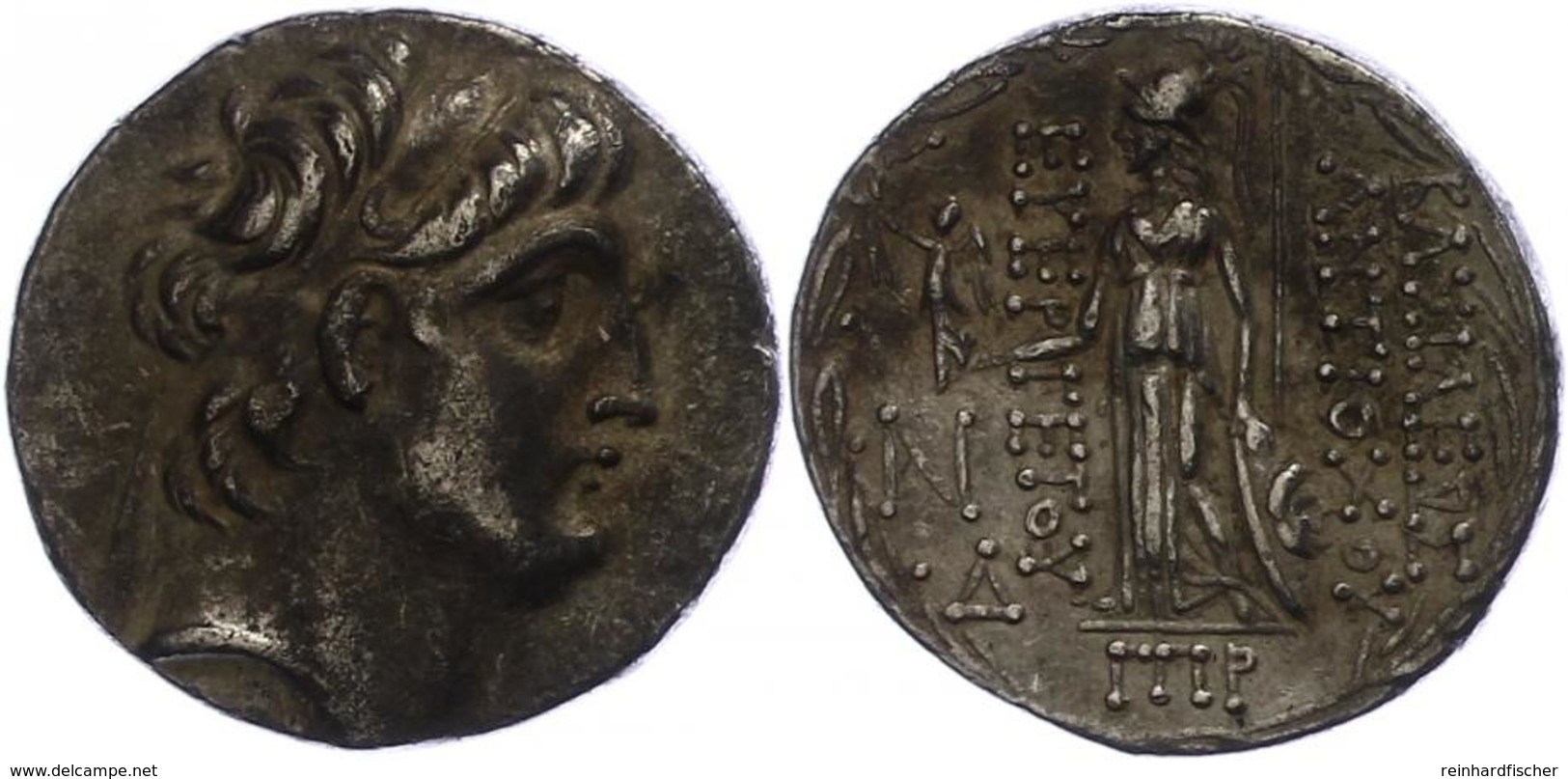 78 Damaskus, Tetradrachme (16,40g), Antiochos VII., 138-129 V. Chr. Av: Kopf Nach Rechts. Rev: Stehende Athena Nach Link - Other & Unclassified