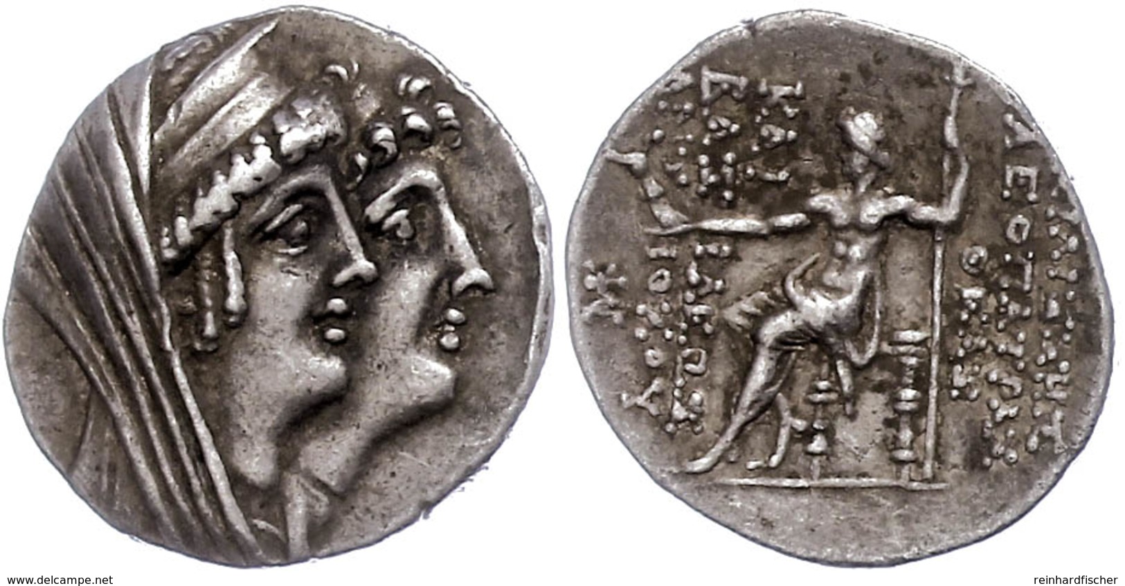 82 Tetradrachme (16,37g),125-121 V. Chr., Ptolemais, Kleopatra Thea Und Antiochos VIII., Av: Kopf Der Kleopatra Thea Mit - Other & Unclassified