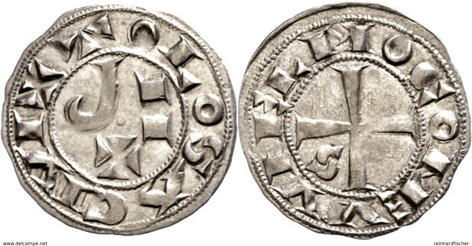 120 Frankreich, Toulouse, Denar (1,20g), O.J. (1222-1249), Raimund VII., Münzstätte Toulouse. Av: Kreuz, Im Außenkranz U - Other & Unclassified