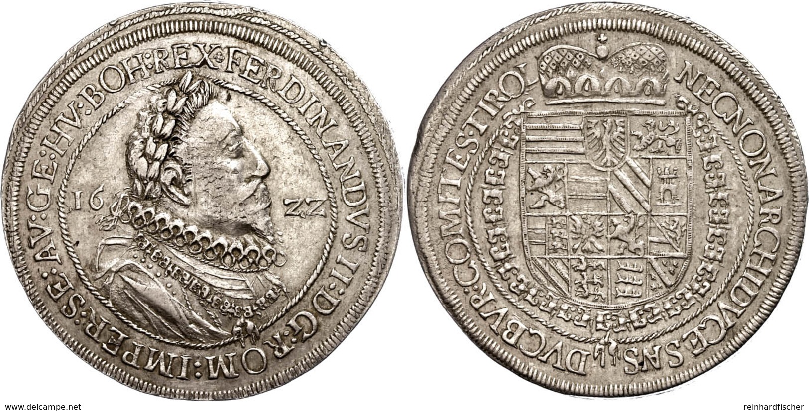 128 Taler, 1622, Ferdinand II., Hall, Dav. 3125, Ss-vz.  Ss-vz - Austria