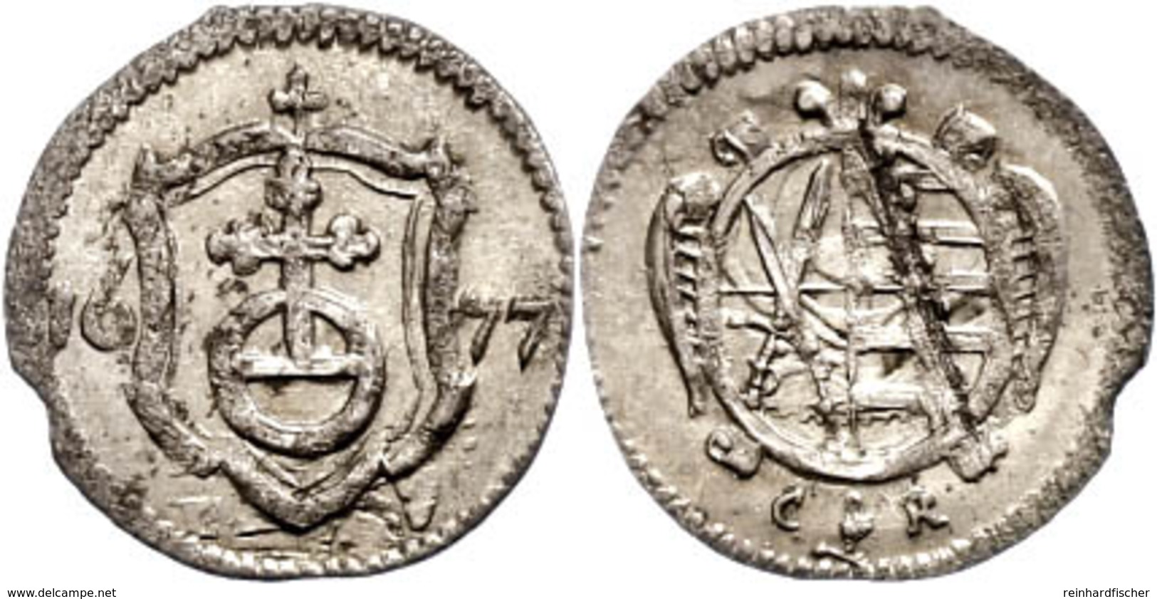 144 Pfennig, 1677, Johann Georg II., CR, Clauss/Kahnt 445, Kohl 261, Vz-st.  Vz-st - Altri & Non Classificati