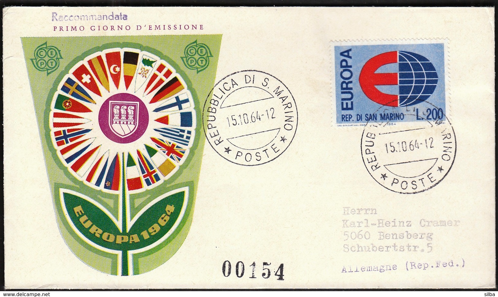 San Marino 1964 / Europa CEPT / FDC - 1964