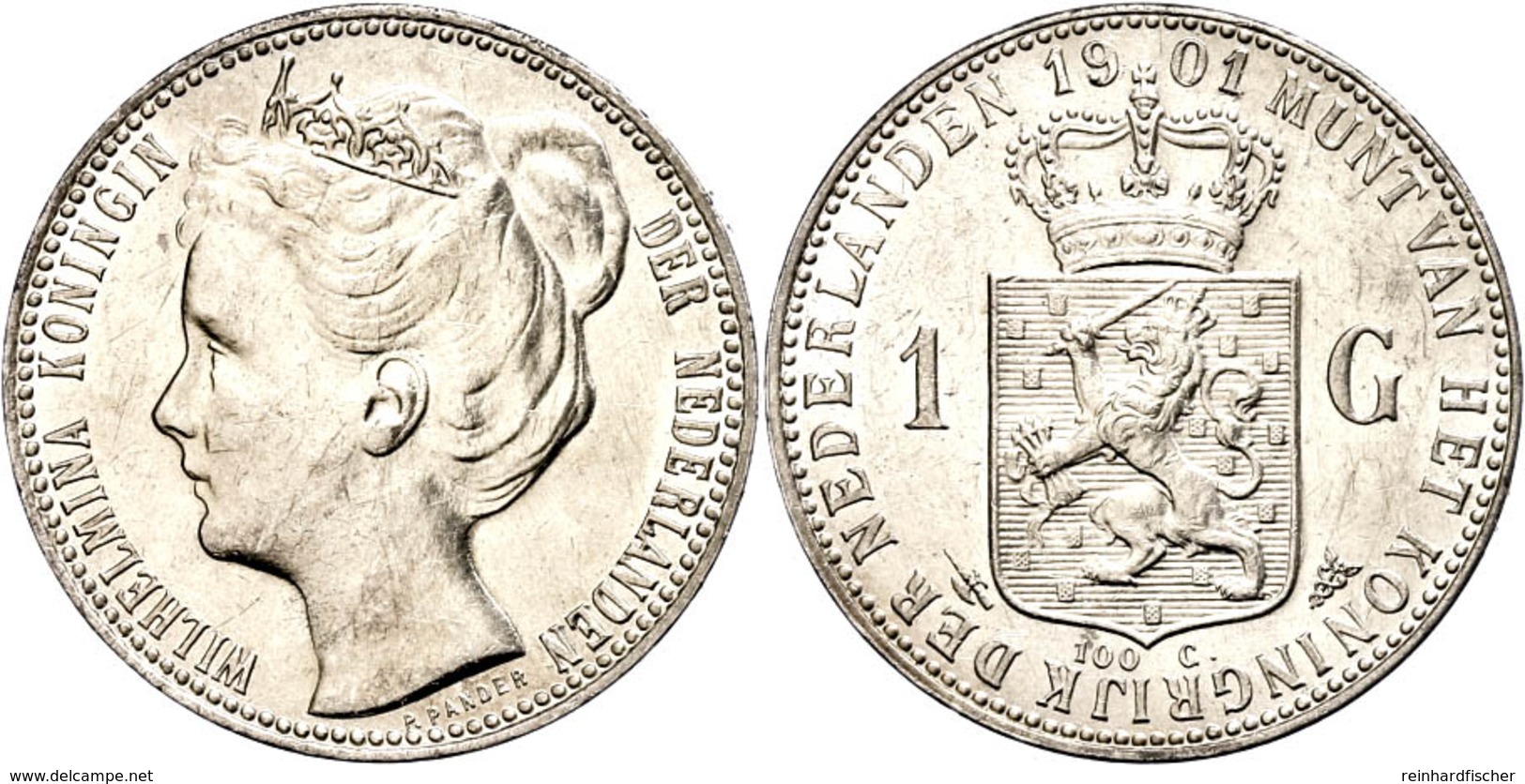 729 Gulden, 1901, Wilhelmina, Schulman 803, Vz.  Vz - Autres & Non Classés