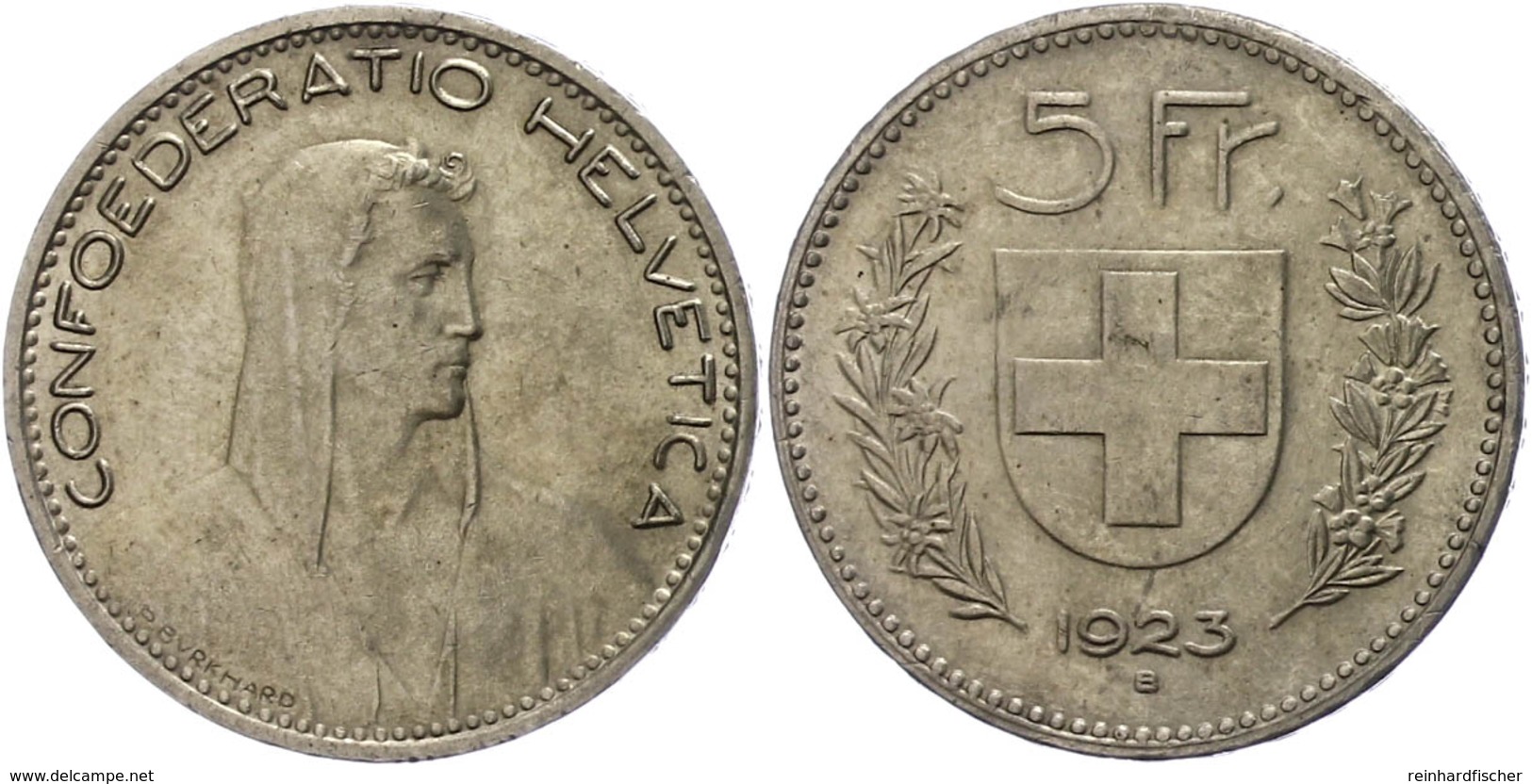 826 5 Franken, 1923, HMZ 2-1199c, Kl. Rf., Vz.  Vz - Altri & Non Classificati