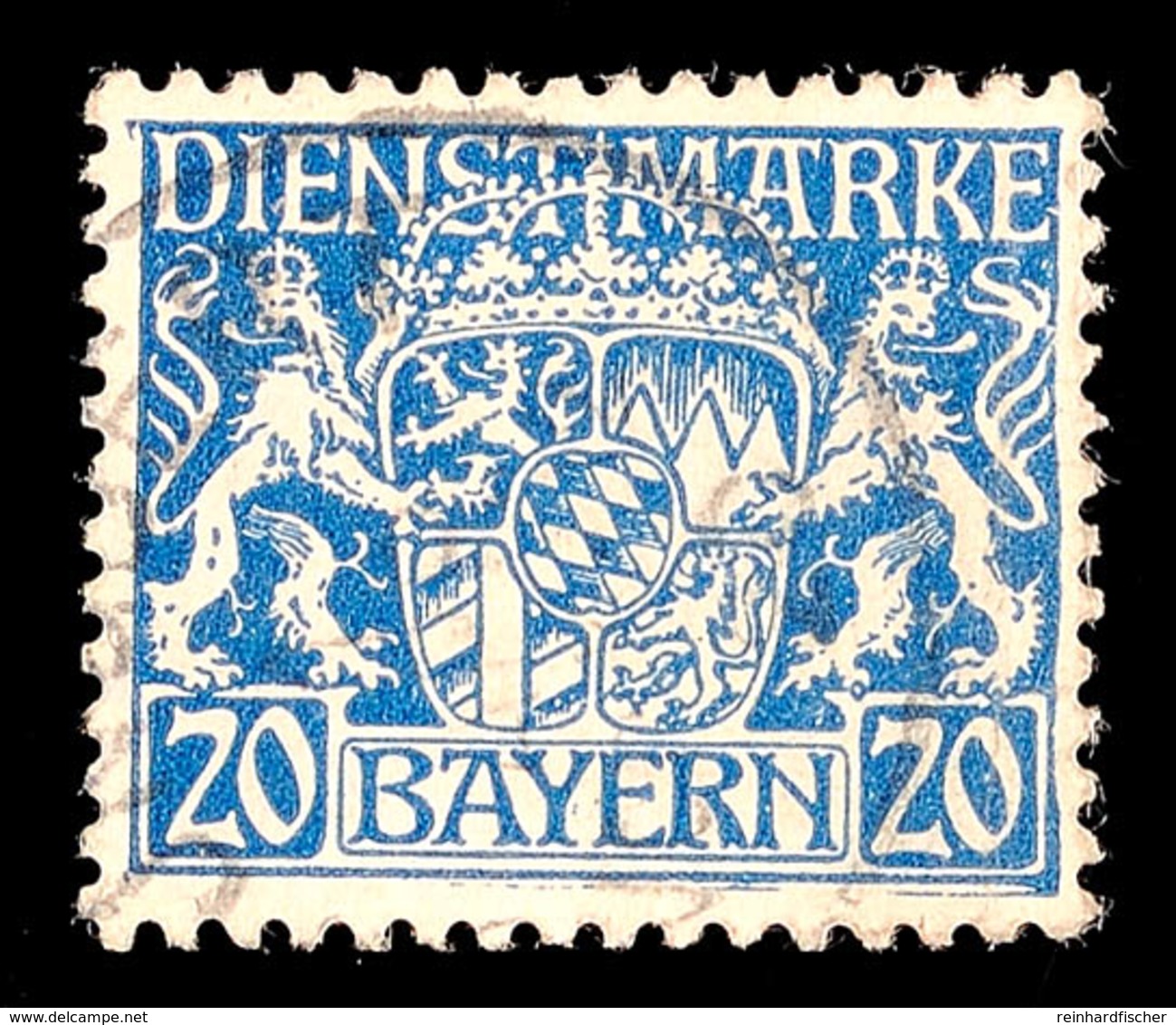 1571 20 Pf. Dunkelpreußischblau, W-Papier, Tadellos, Gestempelt, Gepr. Dr. Helbig BPP/Infla, Mi. 180,-, Katalog: 28w O - Altri & Non Classificati