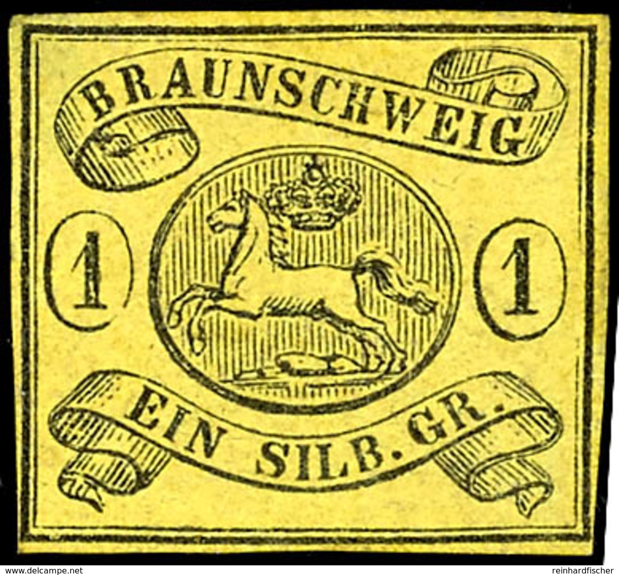 1619 1 Sgr. Ungebraucht Mit Restgummi, Fotokurzbefund Gertraud Lange BPP: "einwandfrei", Mi. 300.-/550.-, Katalog: 11A ( - Altri & Non Classificati