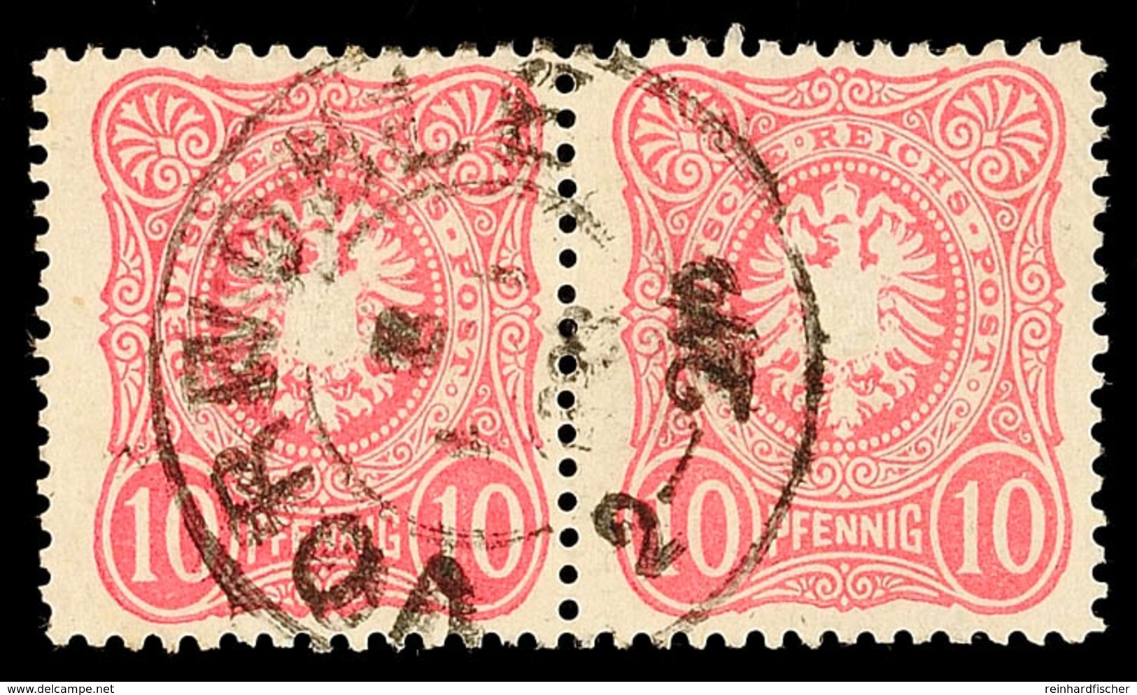 1667 "VORWOHLE" - K2, Gut Zentriert Auf Waager. Paar DR 10 Pfg, Kabinett, Katalog: DR41(2) O - Braunschweig