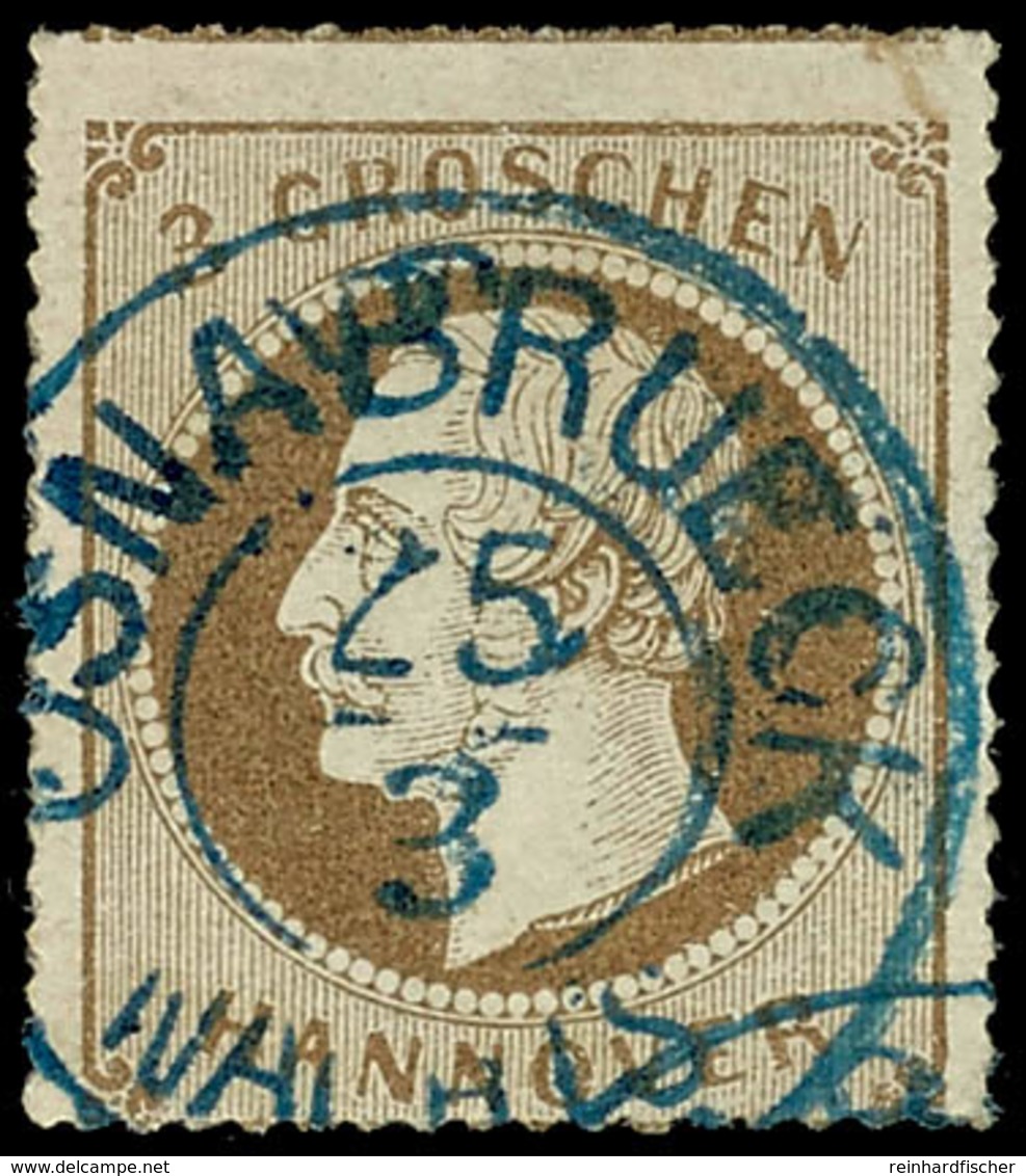 1708 3 Gr Braun Durchstochen, Tadellos Gestempelt Kabinett, Mi. 100,--, Katalog: 25y O - Hannover
