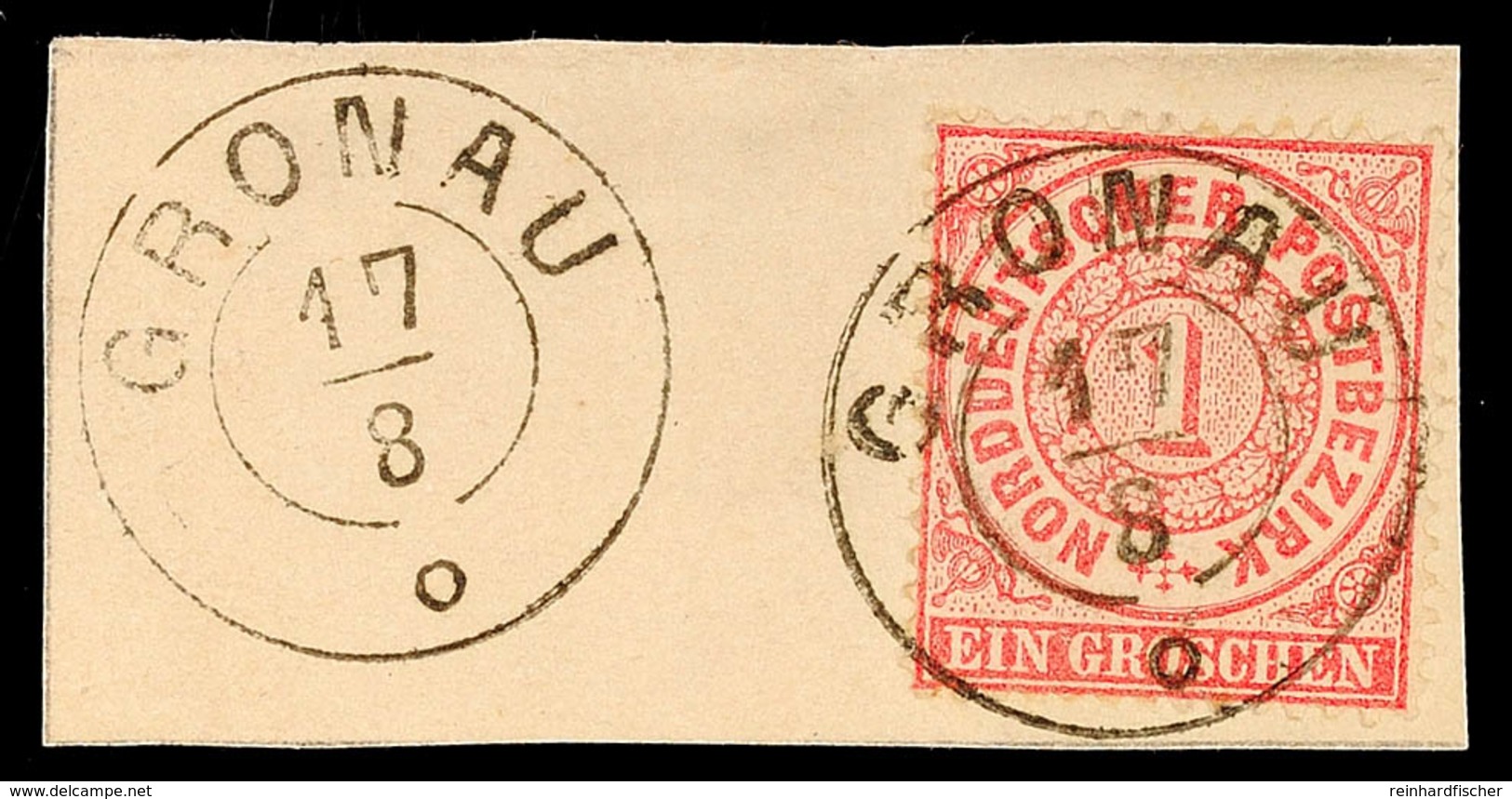 1777 "GRONAU"  - K2, Klar Und Zentrisch Auf Briefstück Mit NDP 1 Gr. Karmin  Gezähnt, Katalog: NDP 16 BS - Hannover