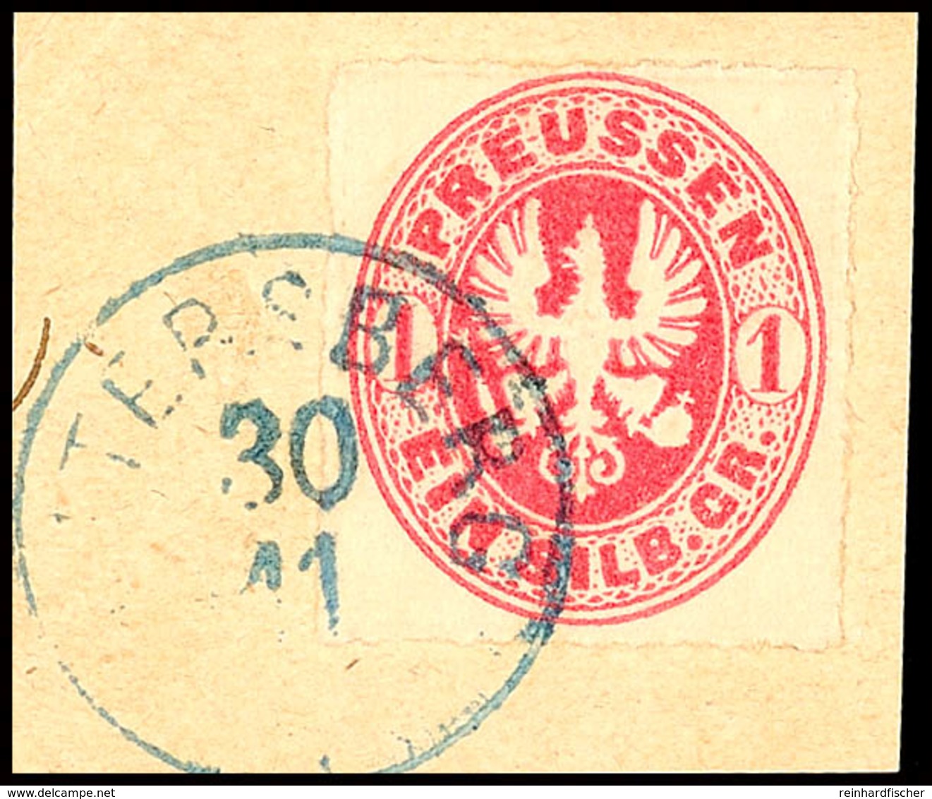 1807 "OTTERSBERG" - Blauer K1, Auf Briefstück Preußen 1 Sgr., Katalog: Pr. 16 BS - Hannover
