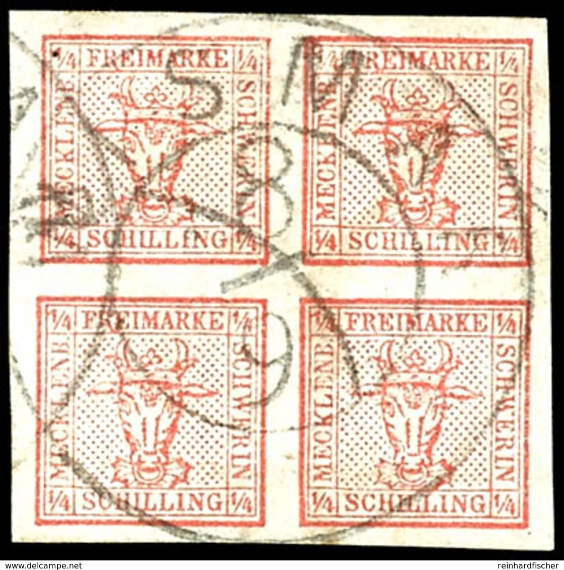 1841 4/4 S Tadellos Gestempelt Und Allseits Breitrandig, Mi. 160,--, Katalog: 1 O - Mecklenburg-Schwerin