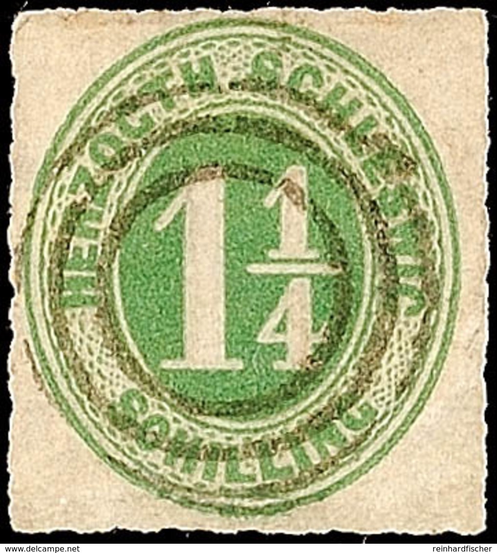 2478 "(KEITUM)", Dreiringstempel Mit Großem Innenkreis Ohne Nummer, Klar Und Zentrisch Auf 1 1/4 S. Olivgrün, Kabinett,  - Schleswig-Holstein