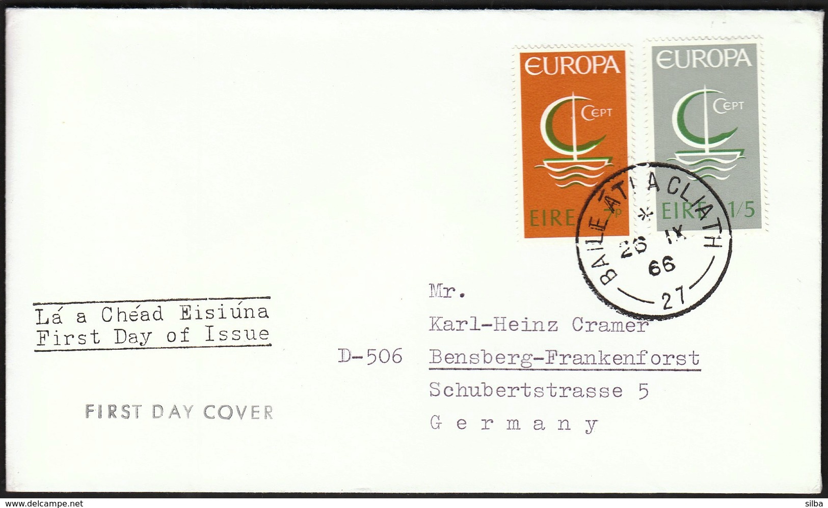 Ireland 1966 / Europa CEPT / FDC - 1966