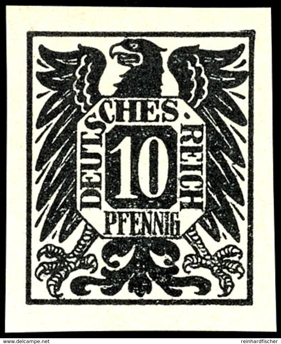 4274 1920 (ca.), Entwurf Für Eine Freimarkenausgabe, 10 Pfg Adler Mit Wertschild Schwarz, Ungezähnt, Tadellos Ungebrauch - Altri & Non Classificati
