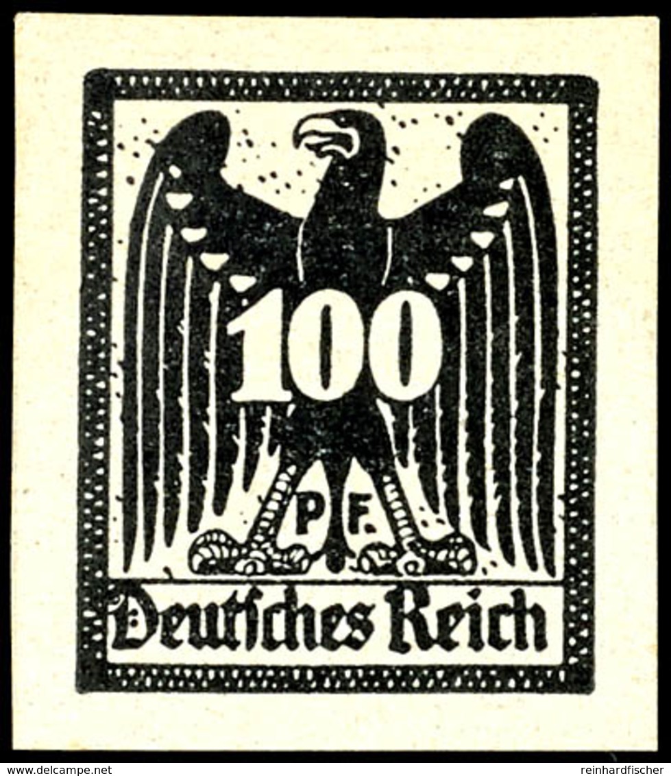 4292 1920 (ca.), Entwurf Für Eine Freimarkenausgabe, 100 Pfg Adler Mit Wertziffer Mit Rahmen Schwarz, Ungezähnt, Tadello - Other & Unclassified