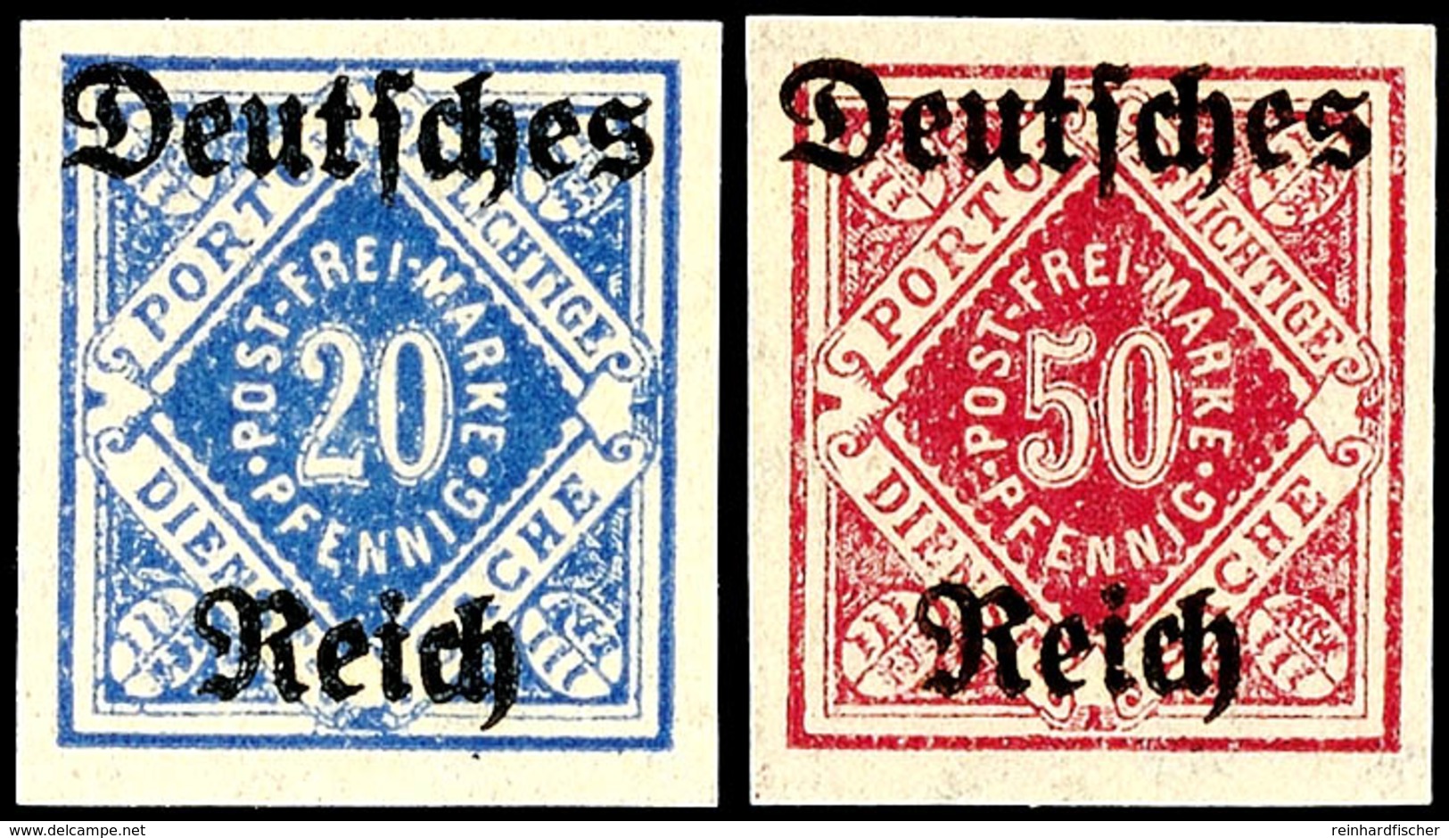 4297 5 Bis 50 Pf. Ungezähnt Komplett Tadellos Postfrisch, Gepr. Klinkhammer BPP, Mi. 1.350.-, Katalog: 52/56U ** - Altri & Non Classificati