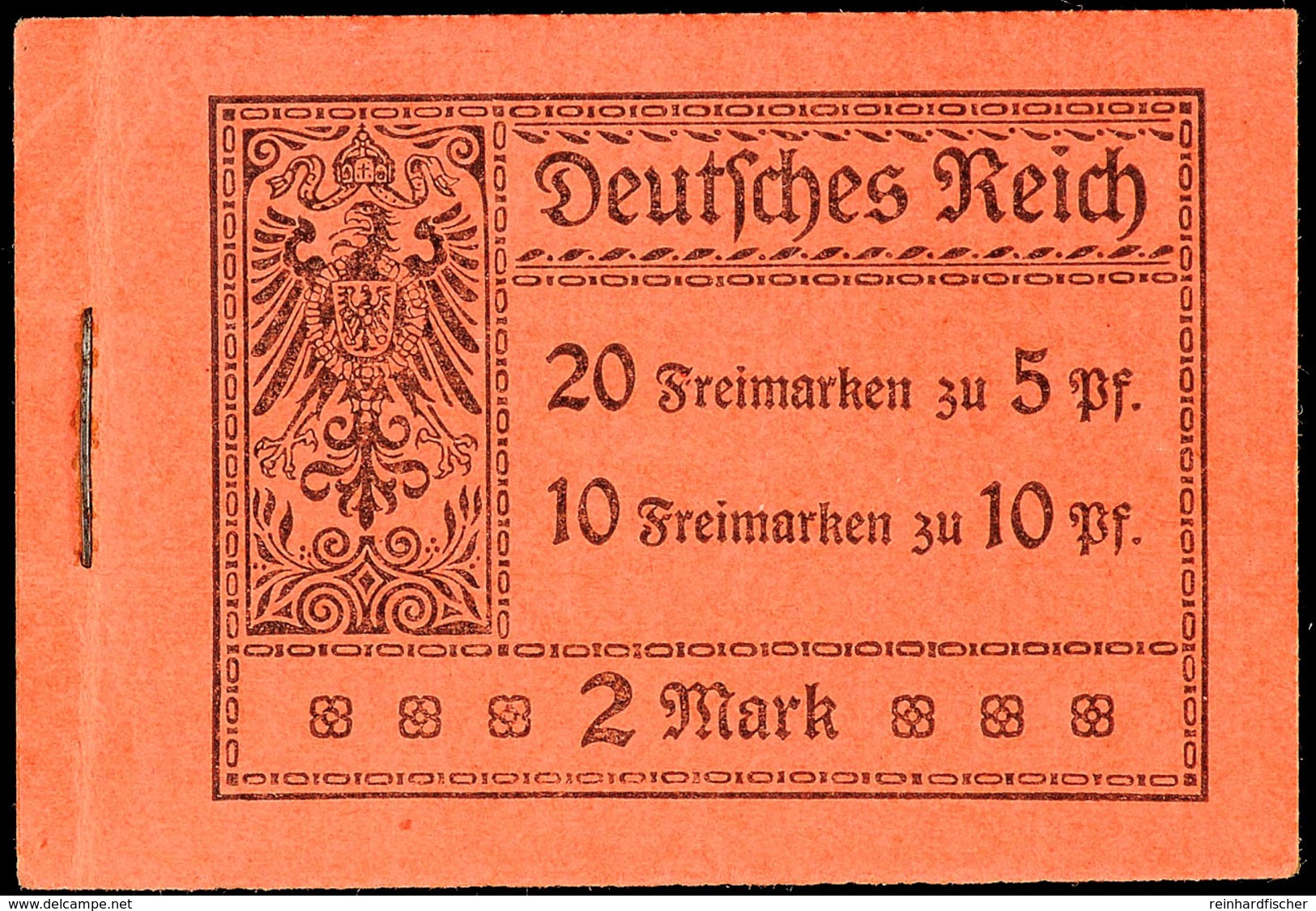 4354 1914, Germania, Markenheftchen Ohne ONr., Postfrisch, Marken Im Friedensdruck, Ränder Durchgezähnt, H-Blatt Nr. 1Ib - Libretti