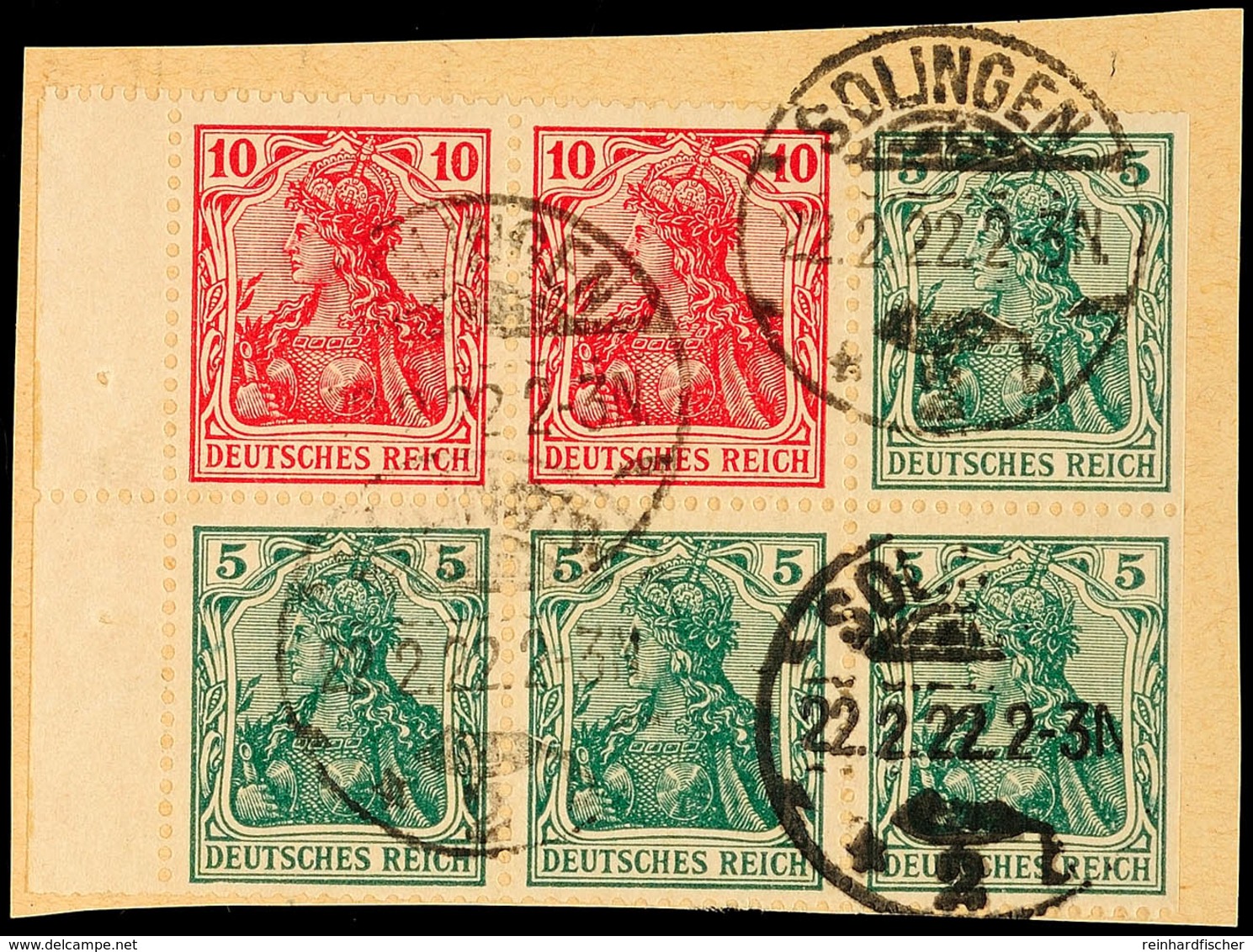 4413 Heftchenblatt 23aaA Auf Briefstück Mit Rand (Mi. 176.-), Katalog: HBl.23aaA BS - Altri & Non Classificati