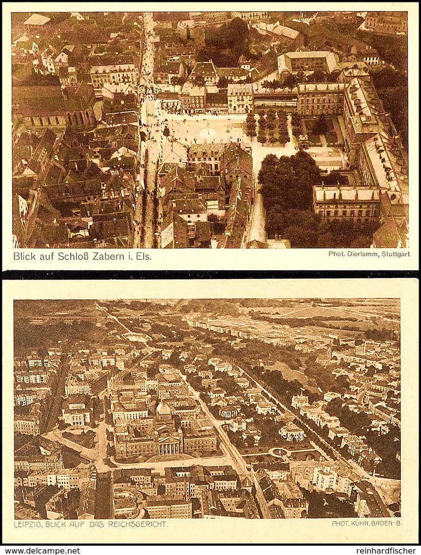 4845 2 Offizielle Delag-Bildpostkarten, "Leipzig, Blick Auf Das Reichsgericht" Und "Blick Auf Schloß Zabern I. Els." (le - Altri & Non Classificati