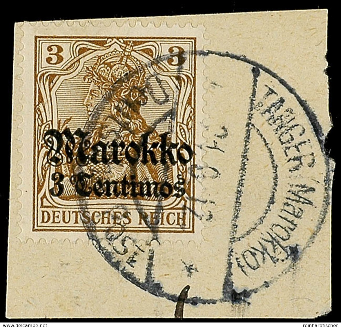5179 TANGER (MAROKKO)  DP ** 21.8.12, Klar Und Komplett Auf Kabinettbriefstück Mit Der Nr. 46, Katalog: 46 BS - Deutsche Post In Marokko