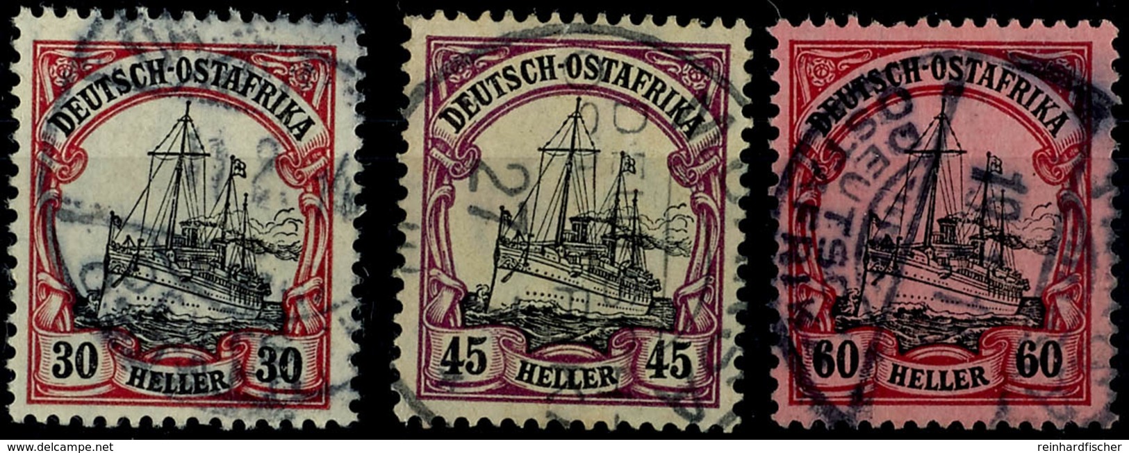 5431 30, 45 Und 60 Heller Je Tadellos Gestempelt, Mi. 320,--, Katalog: 35/37 O - Africa Orientale Tedesca