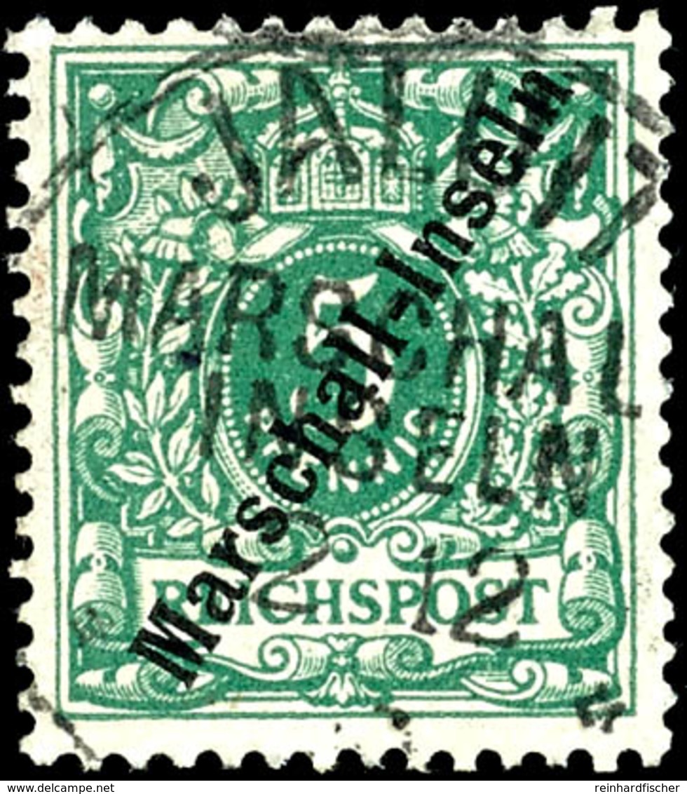 5912 5 Pfg Krone/Adler, Jaluit-Ausgabe, Zentrisch Und Zeitgerecht Gestempelt "JALUIT / MARSCHALL-INSELN 2/12 99", Tadell - Marshall-Inseln