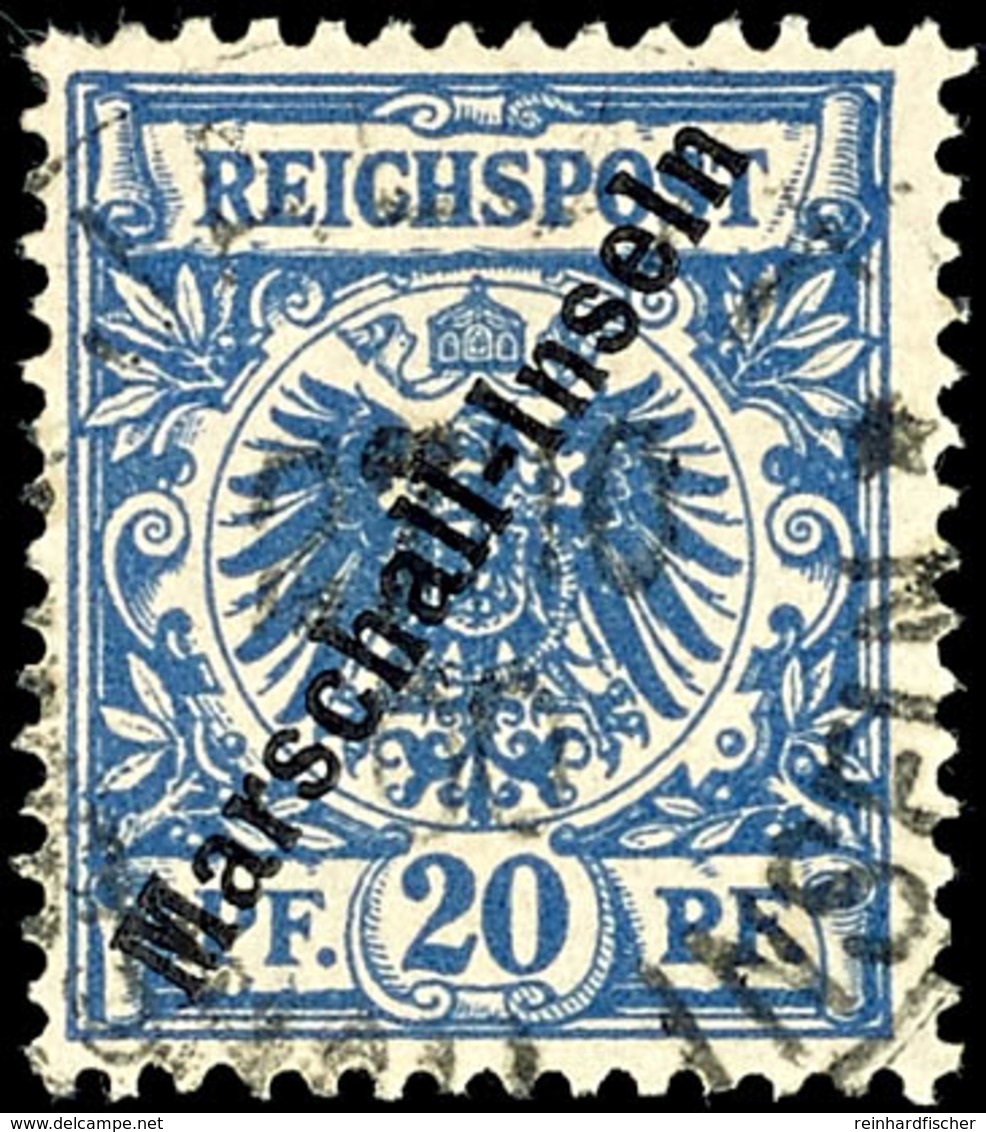 5916 20 Pf Jaluit-Ausgabe Tadellos Gestempelt Mit Dem Zweiten Stempel MARSHALL-INSELN, Tiefst Gepr. Jäschke-L. BPP, Mi.  - Marshall-Inseln